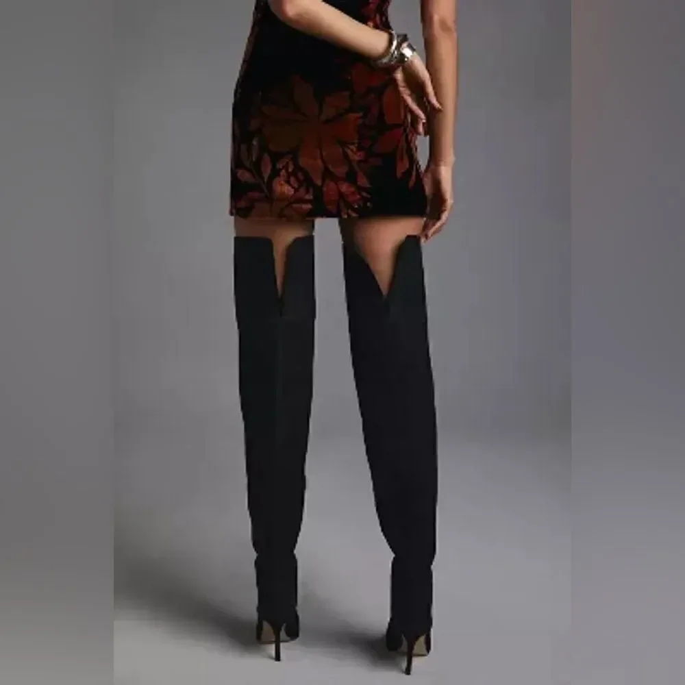 Anthropologie Larroudé Kate Over-The-Knee Suede Boots/ size 7.5